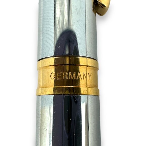 Tiffany & Co Two tone T-Clip Ballpoint Pen Chrome Steel Gold Plated - Picture 4 of 4